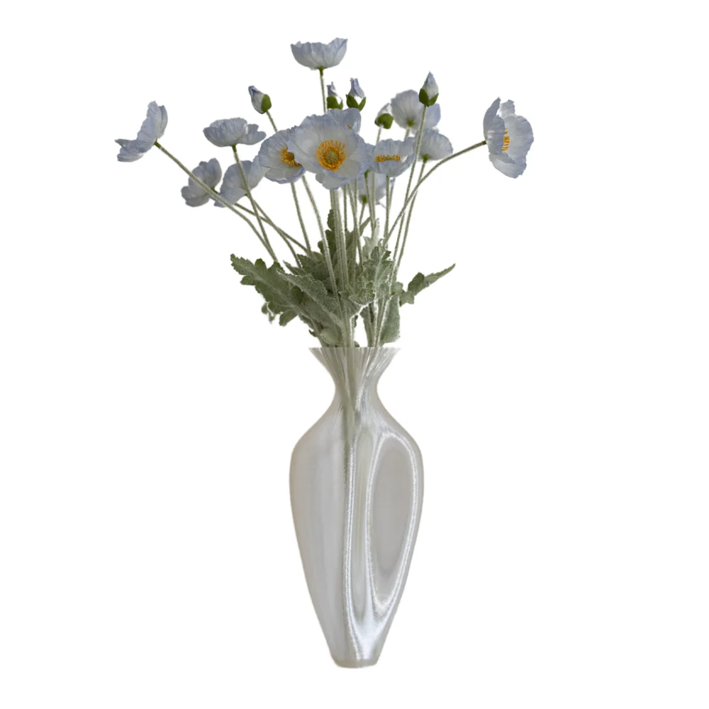 BLOOM OBJECTS  Kunstig Valmue buket - lyseblå