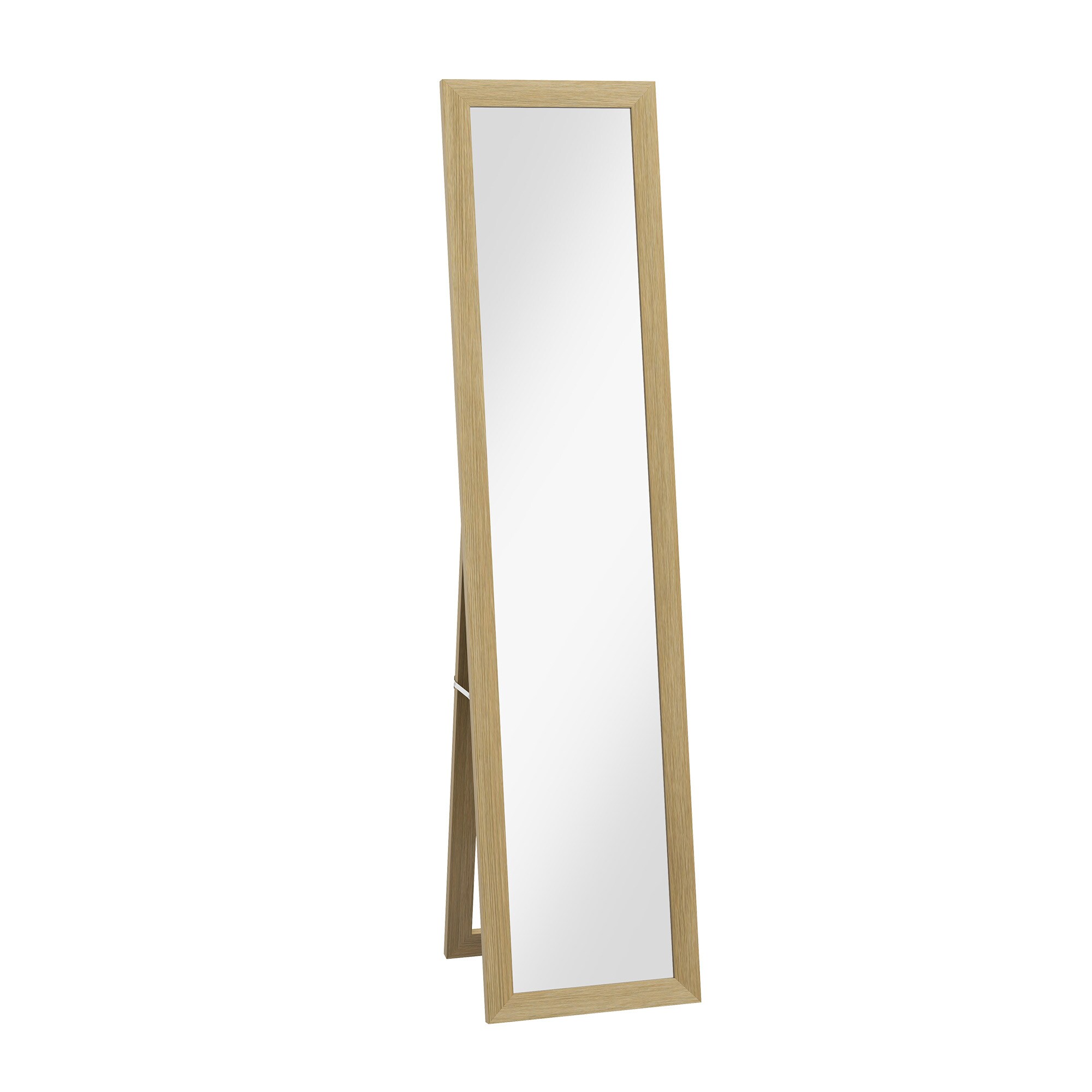 HOMCOM Ankleidespiegel mit Standfuß grau 37L x 40B x 155H cm