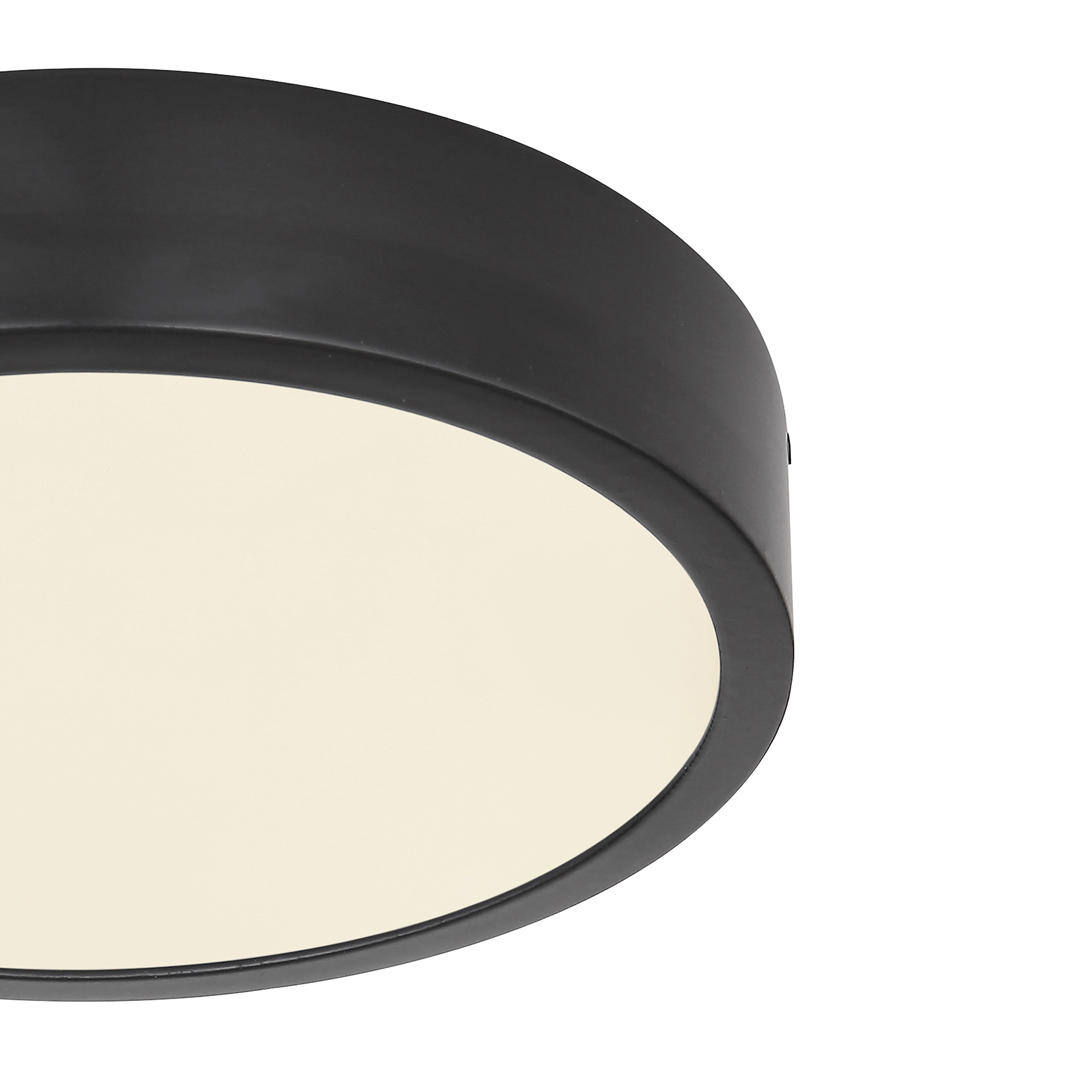 LED-Deckenleuchte - schwarz matt - Ø 15 cm