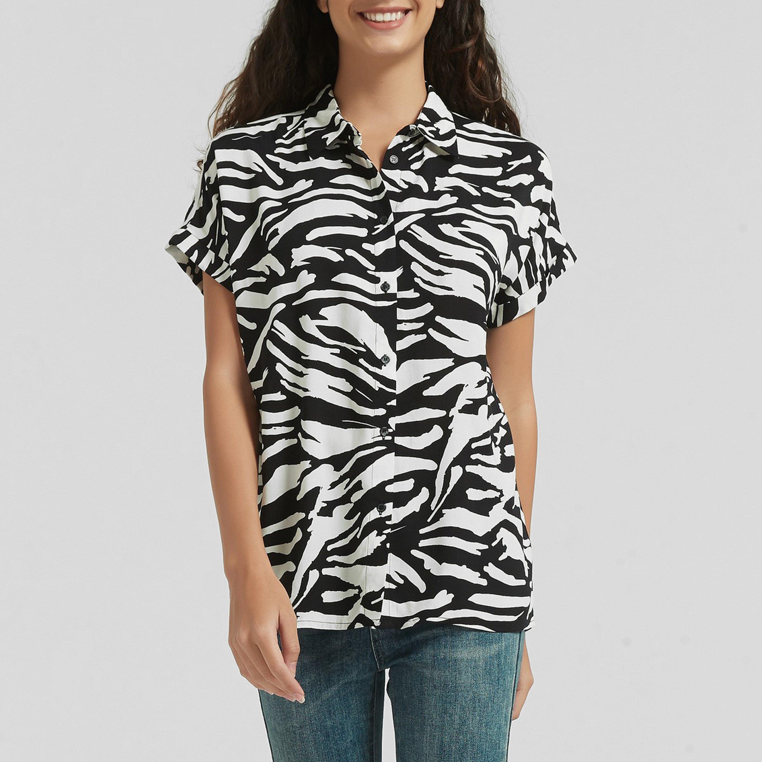 Be You Zebra Print Shirt