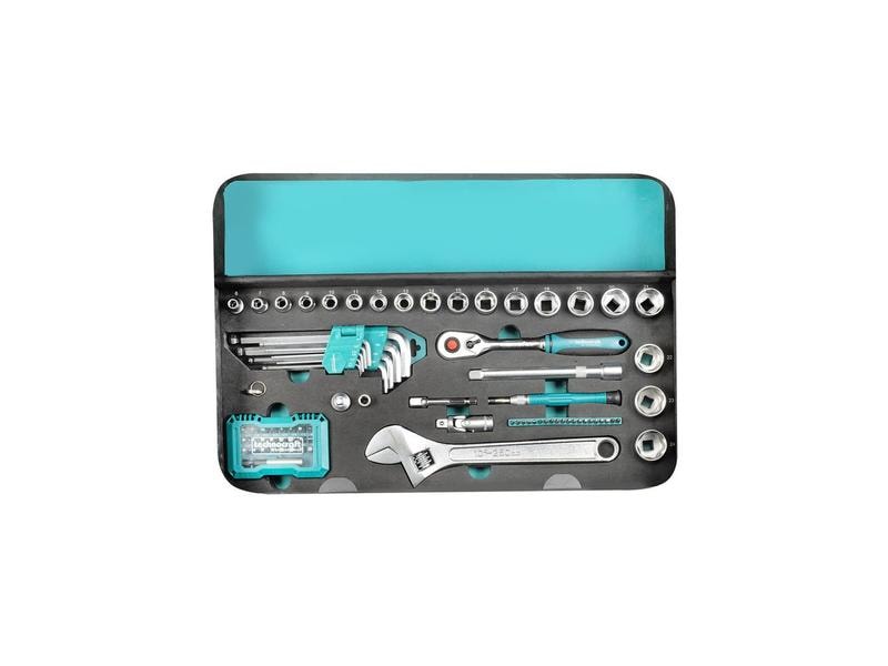 Technocraft Werkzeugkoffer Pro Box 127-teilig Alu-Werkzeugkoffer mit 3/8″ Steckschlüsselsatz