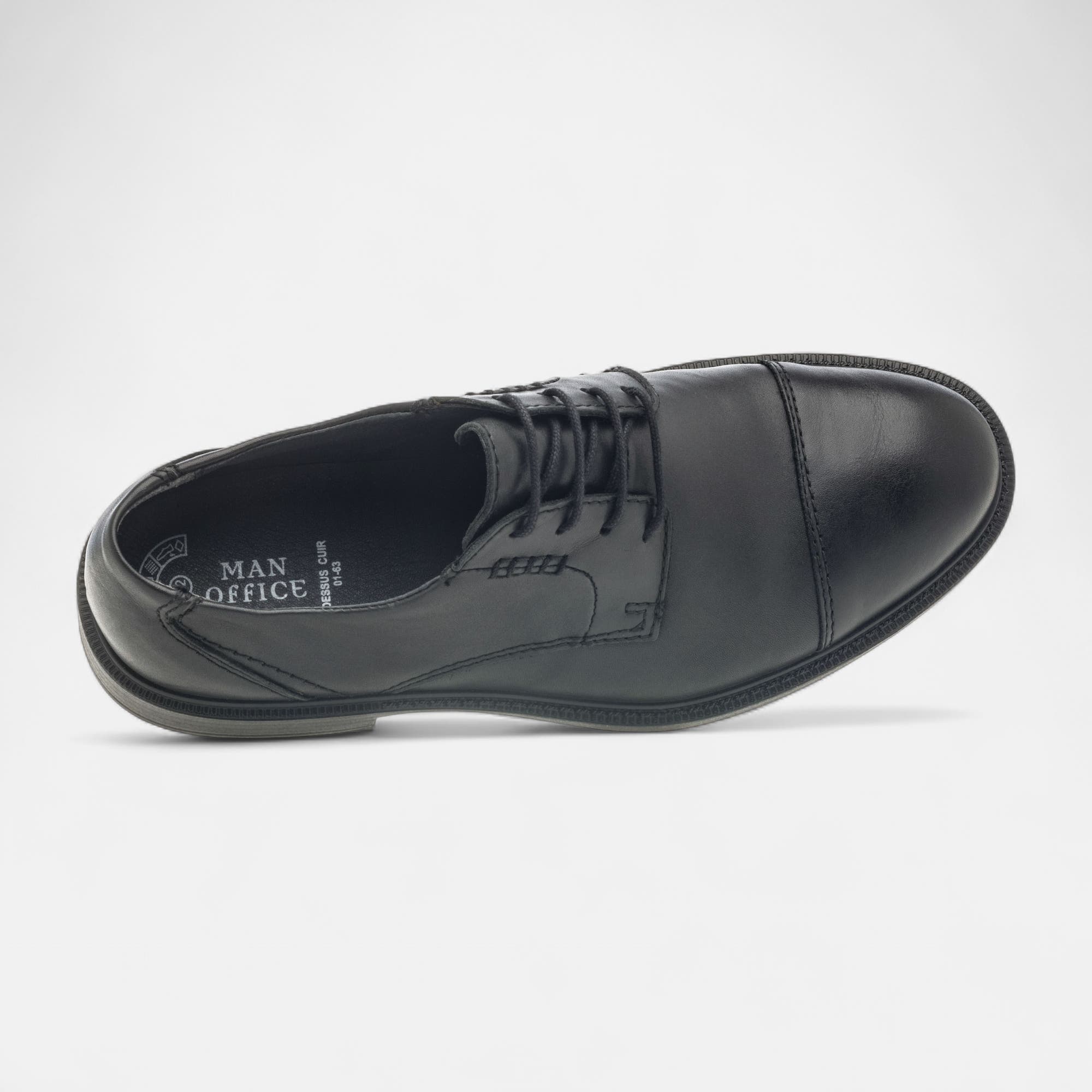 Derbies Homme en cuir noir