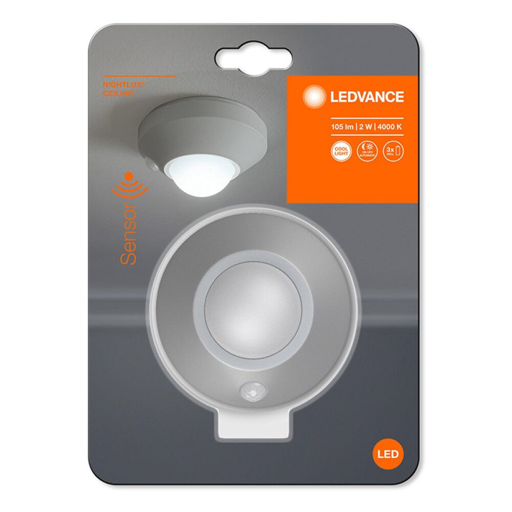 NATTLAMPE LEDVANCE NIGHTLUX CEILING LED SØLV