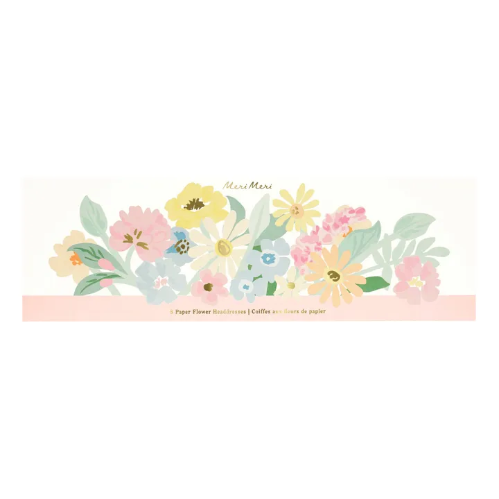 Meri Meri Couronne de fleurs en papier - Set de 8 | Pastel