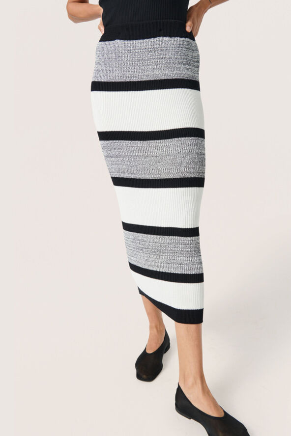 Soaked in Luxury SLRohanna Skirt Black, white and melange