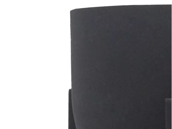 Lot de 2 cache-pots sur pied en métal - D. 18 x H. 25.5 cm - Noir mat - ZARIWI