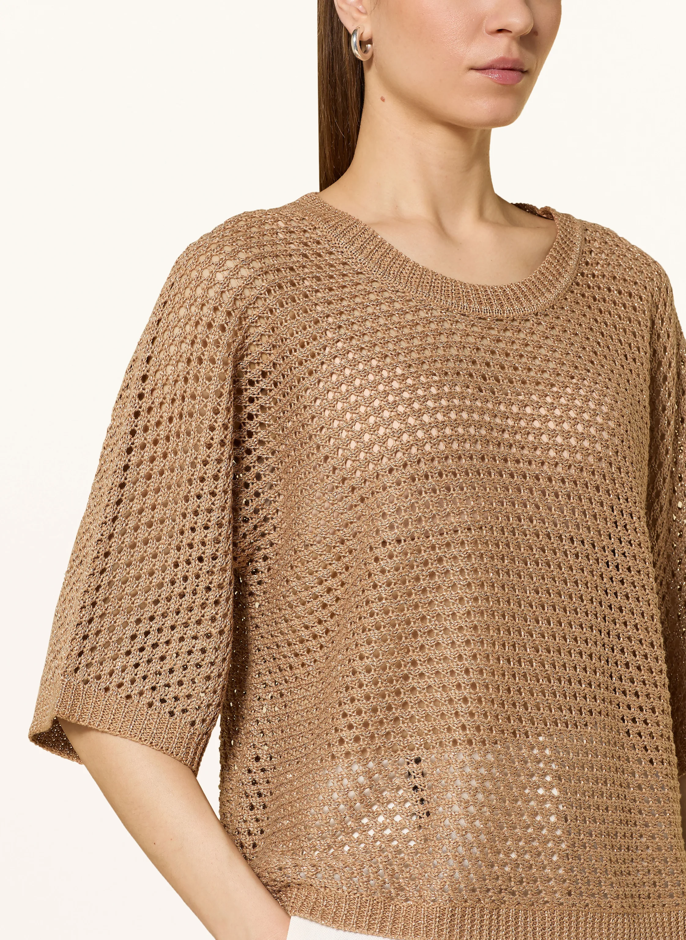 HEMISPHERE Leinenpullover mit Glitzergarn