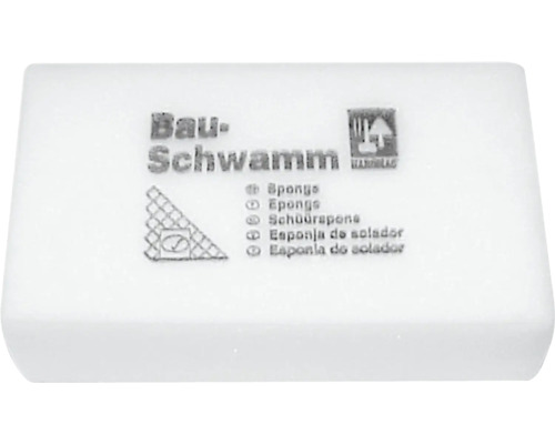 Bouwspons, metselaarslob, schuim, wit, 180x120x60 mm