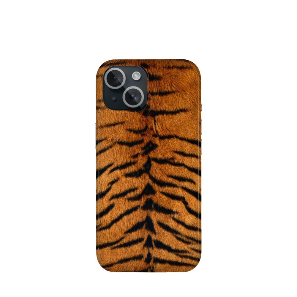 iPhone 15 Kunststoff Hülle Tiger 3 - Orange
