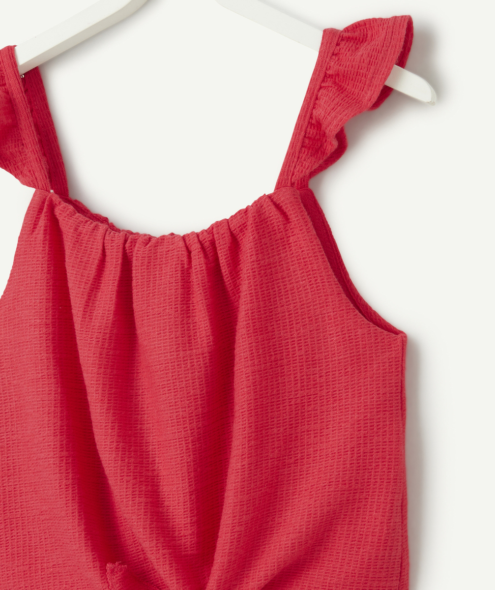 combishort fille en maille rose