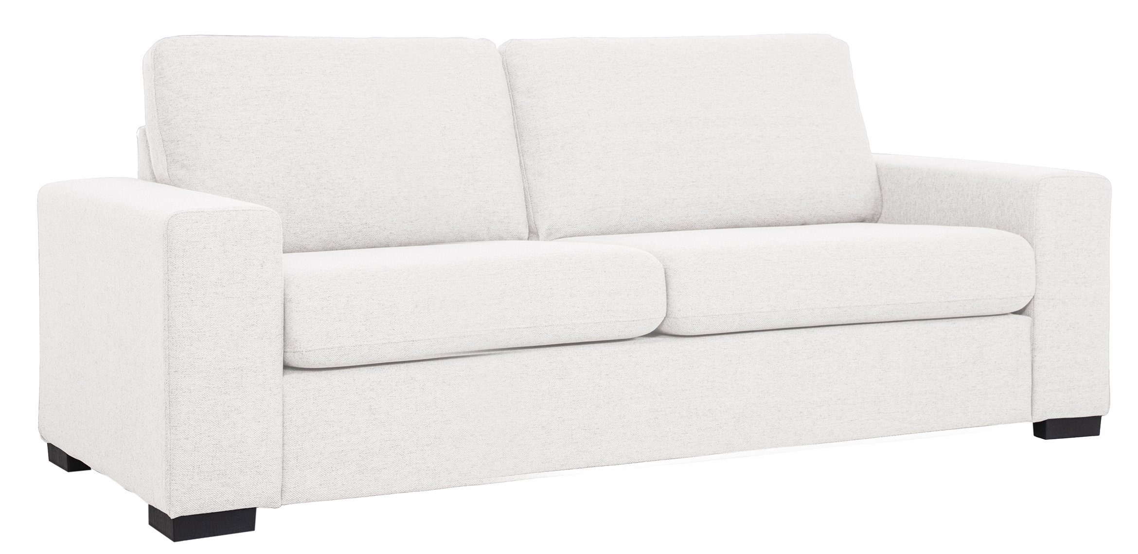Max 2-seter sofa Tekstil Neve 02 offwhite med sorte ben