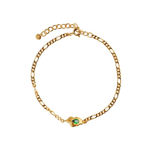 Stine A Glimpse Figaro Armbånd, Guld, 16-20 cm