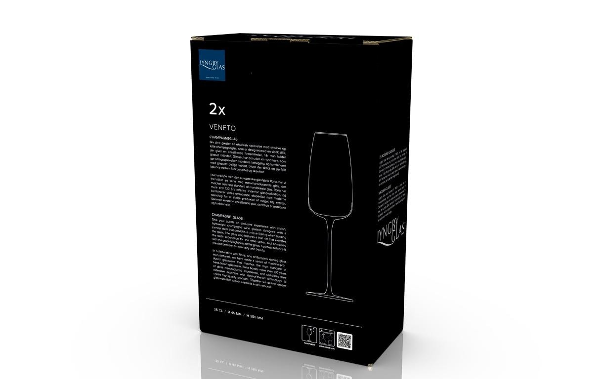 Champagnerglas Veneto 2 Stück, 36 clGläser Set für Champagner- und Wein