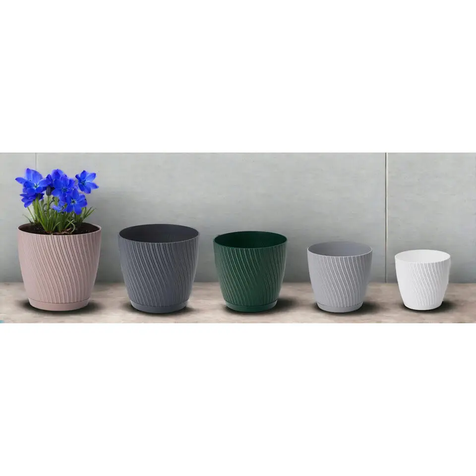 Form Plastic Plantenpot - kunststof - beige - D13 x H12 cm