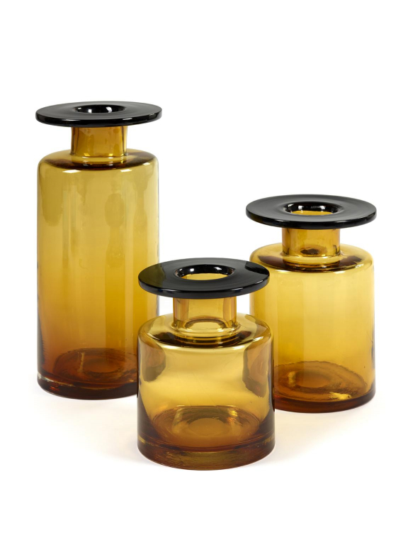 Serax Wind & Fire by Marie Michielssen vaas small amber/zwart