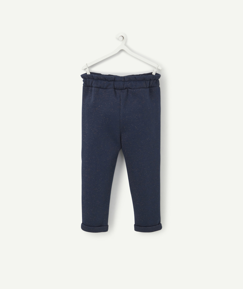 PANTALON DE JOGGING BLEU PAILLETÉ BÉBÉ FILLE EN FIBRES RECYCLÉES