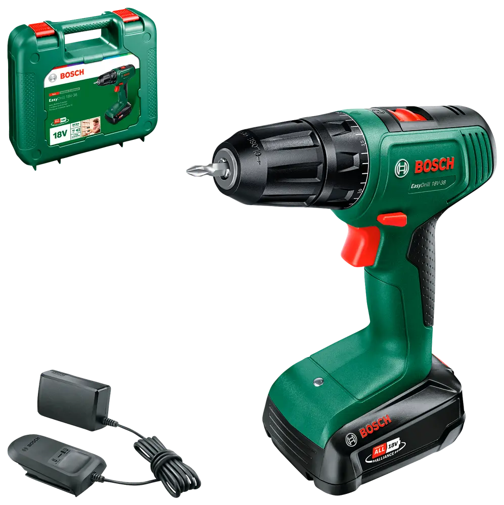 Bosch Bore-/skruemaskine EasyDrill 18V-38 inkl. batteri