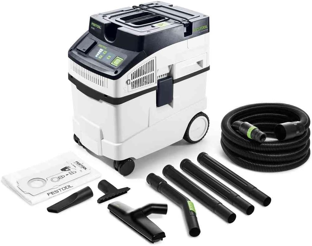 Festool Absaugmobil CT 25 E-Set CLEANTEC (mit Hauptfilter, Saugschlauch, SELFCLEAN Filtersack, Fugendüse, Polsterdüse, Handrohr gebogen, Verlängerungsrohre, Bodendüse)