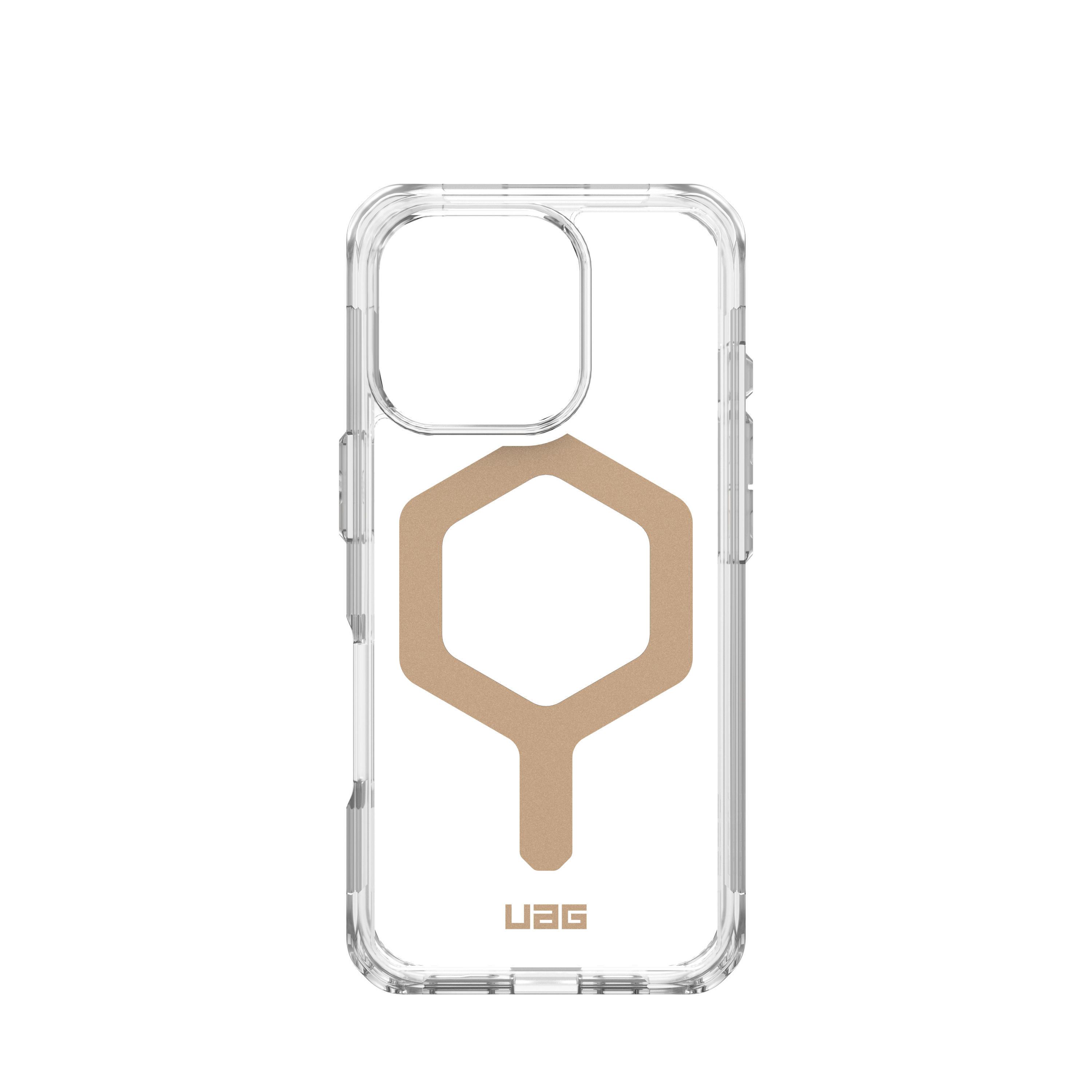 iPhone 16 Pro MagSafe Hybrid Schutzhülle Plyo (114480114381) - Transparent (Gold)