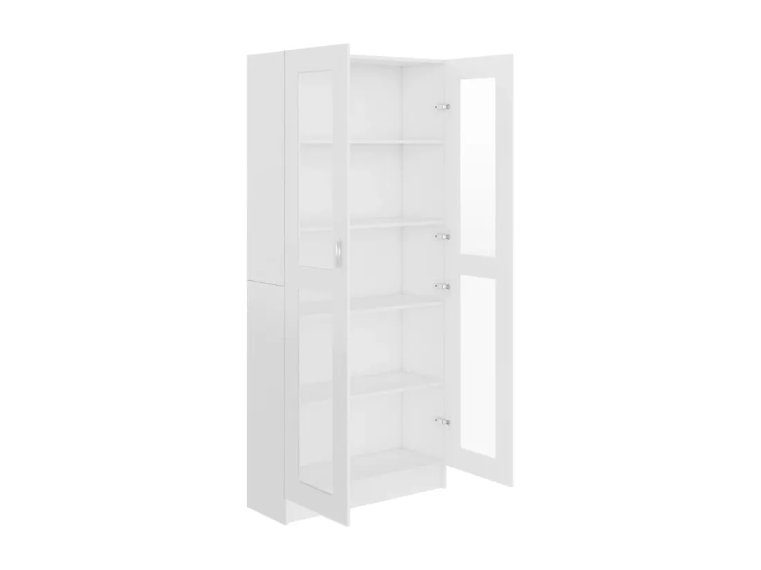 Armoire à vitrine Blanc 82,5x30,5x185,5 cm Aggloméré