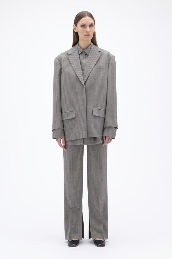 REMAIN Herringbone Blazer Brushed nickel comb.