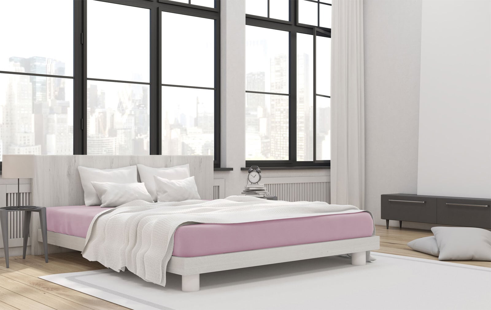 Vario Spannbetttuch 180/200 x 200 cm mauve