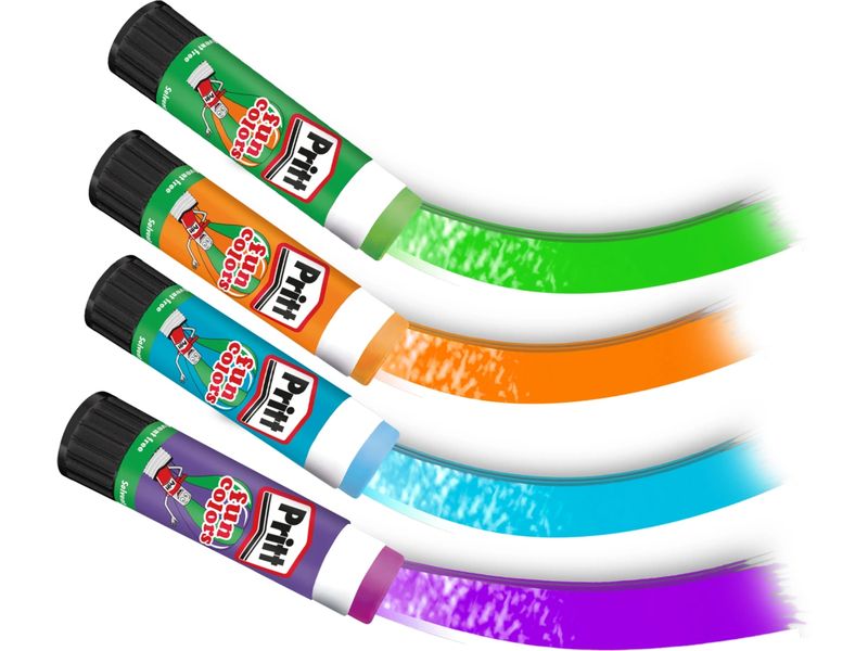 Pritt Klebestift-Set Fun Colors 10 g, 4 Stück Für kreative Bastelprojekte mit den bunten Pritt Fun Colors Leimstifte