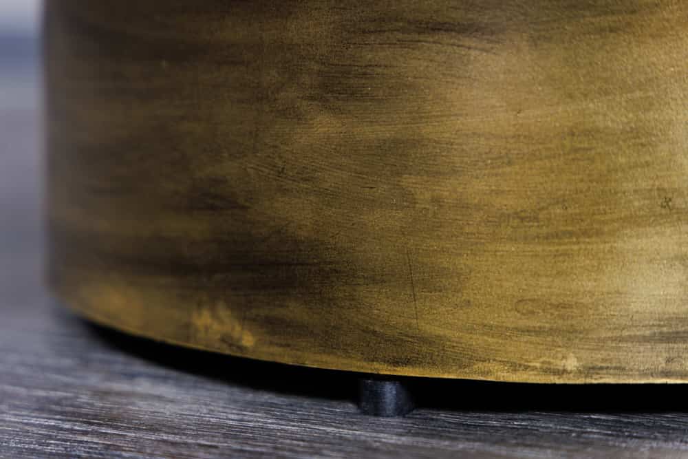 Bone Inlay Couchtisch HARMONY NATURE 60cm rund schwarz weiß gold Intarsien Kunsthandwerk
