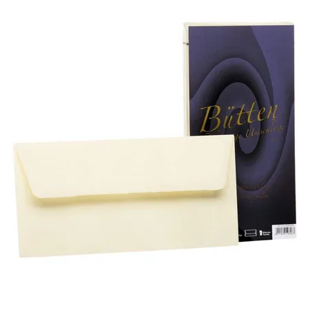 Rössler Briefhüllen Bütten ivory DL, 25er