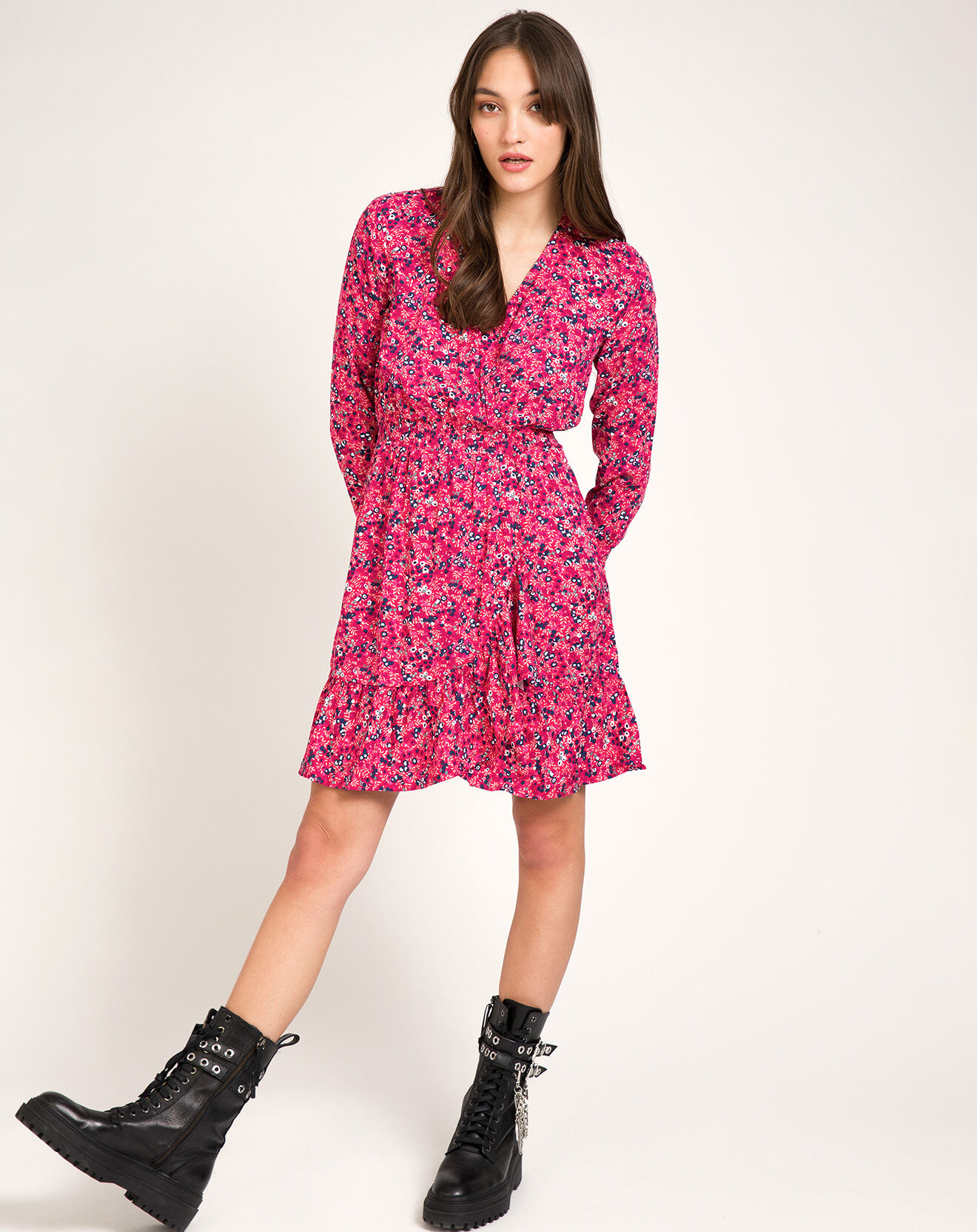 An'ge Robe Malta imprimée rose