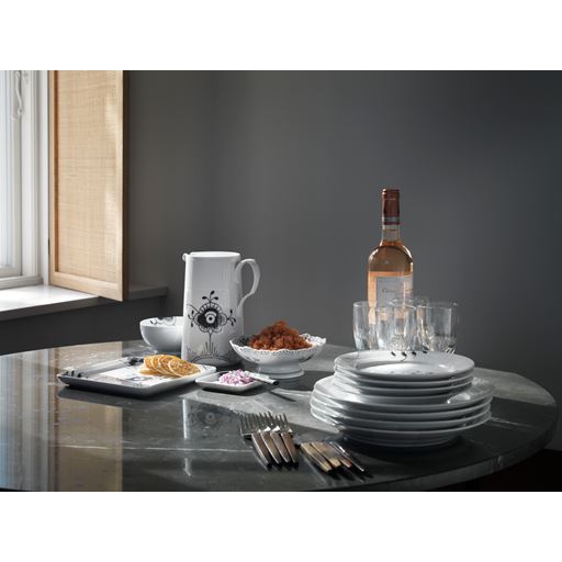 Royal Copenhagen Sort Mega Riflet Tallerken, 19 cm