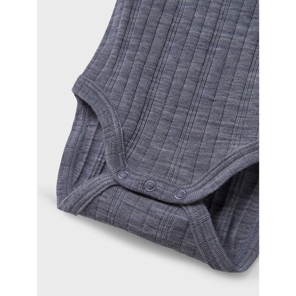 Køb Name It Folkstone Gray Nbmwang Uld Needle Ls Body Solid Noos