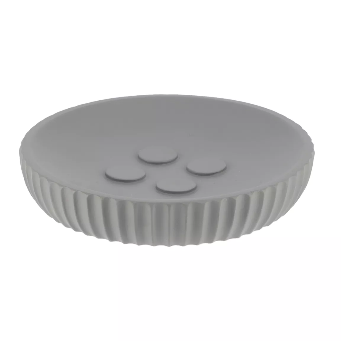 Set d'accessoires salle de bain résine Strié Gris