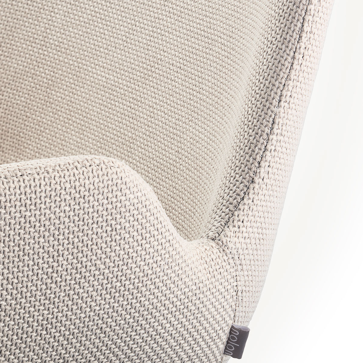 Barkruk Nino-Eef beige - zwart onderstel - 75 cm