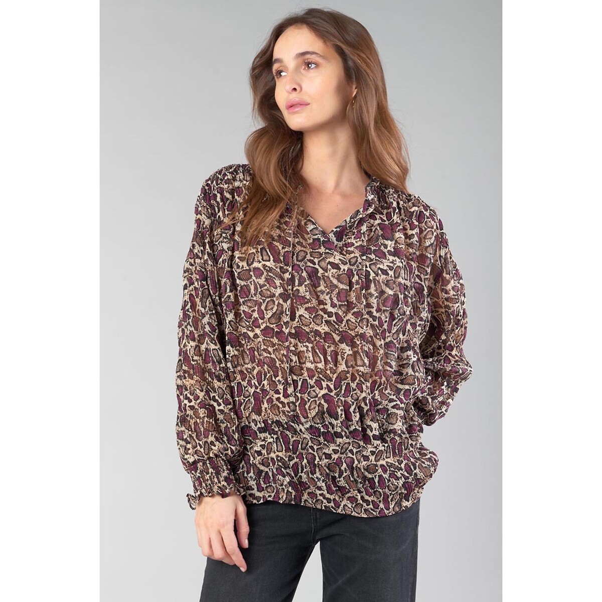 LE TEMPS DES CERISES<br>Blusa com gola alta e mangas compridas