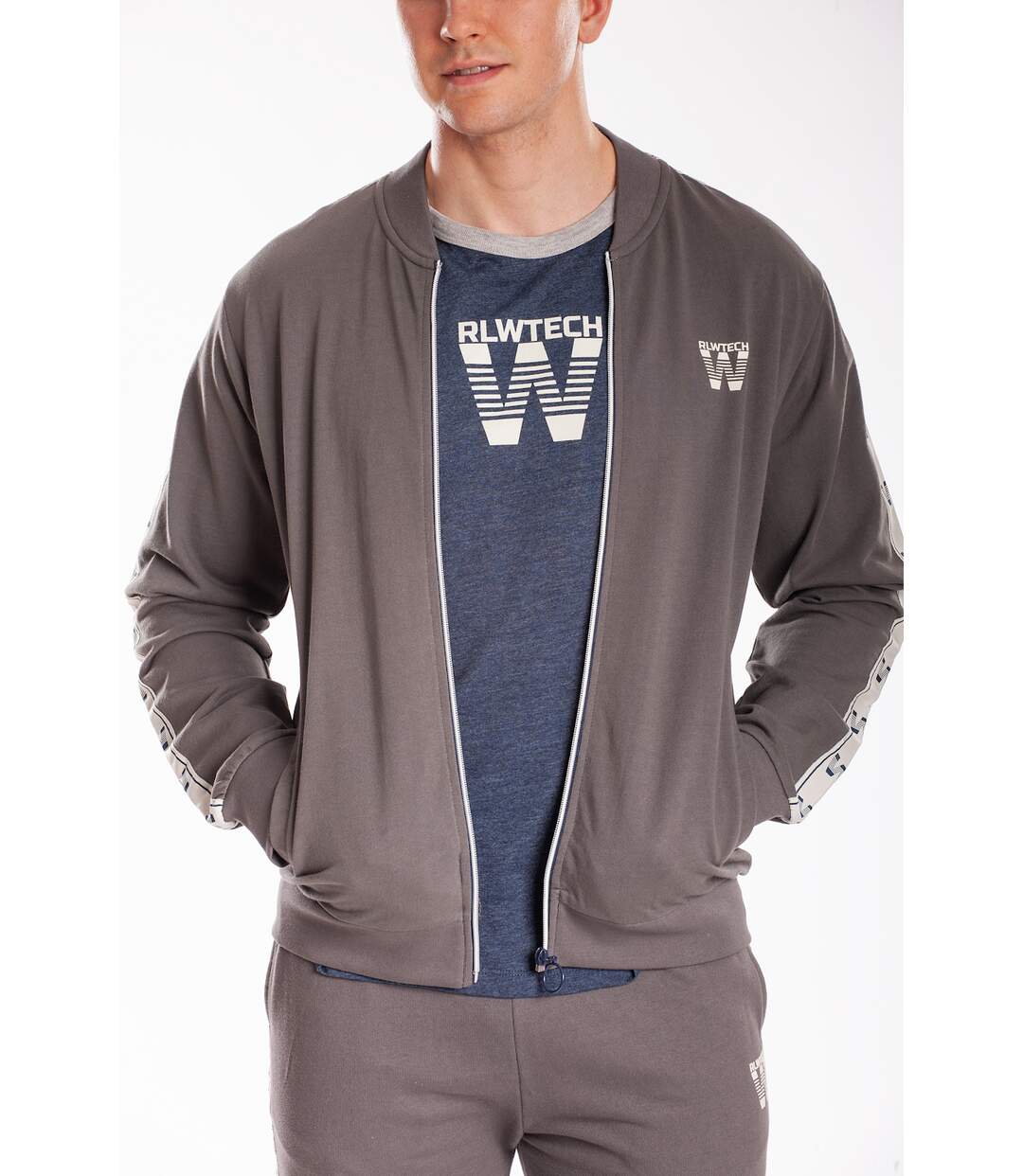 Sweat col bomber VIANNEY marine