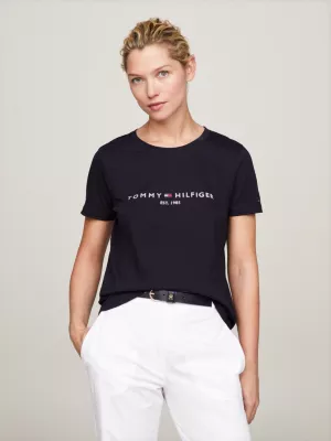 Camiseta de algodão orgânico com logotipo