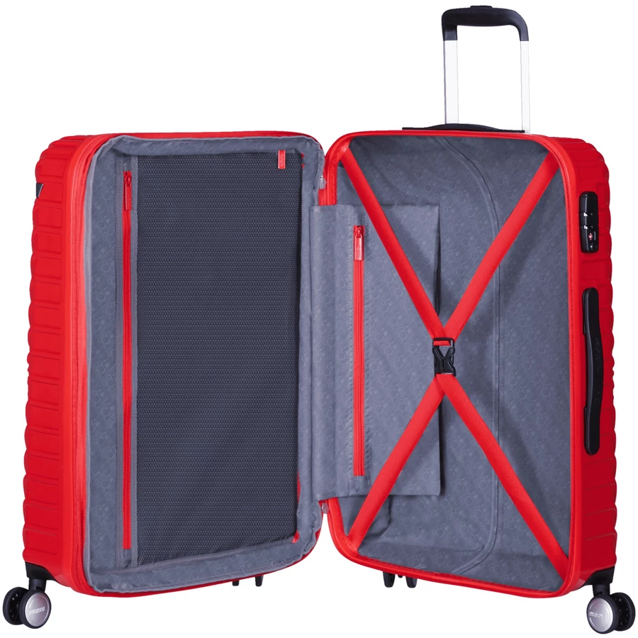 American Tourister Mickey Clouds - 4-Rollen-Trolley 66 cm erw. Mickey Classic Red