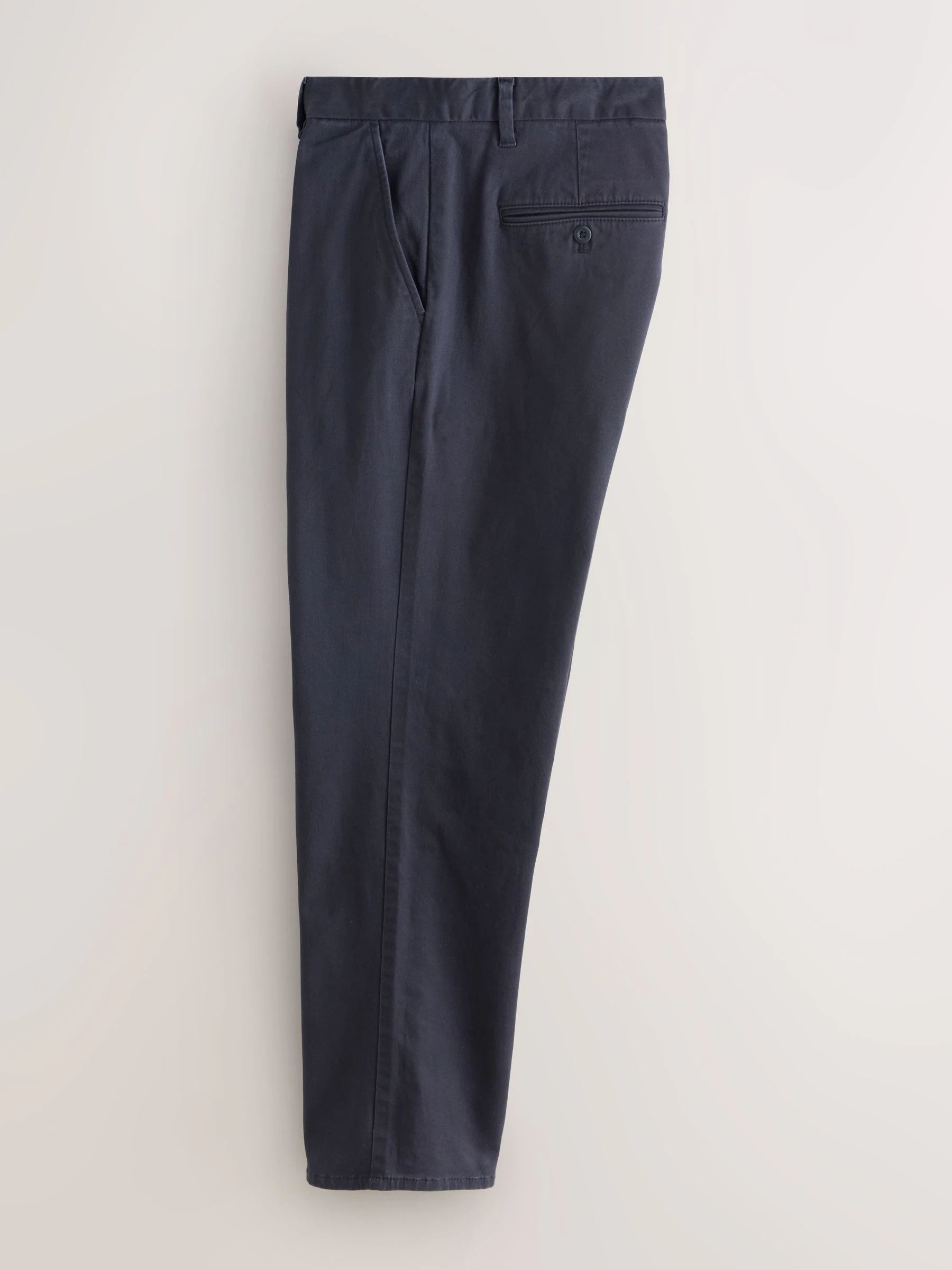 Blauw - Single Pleated Stretch Chinos Trousers