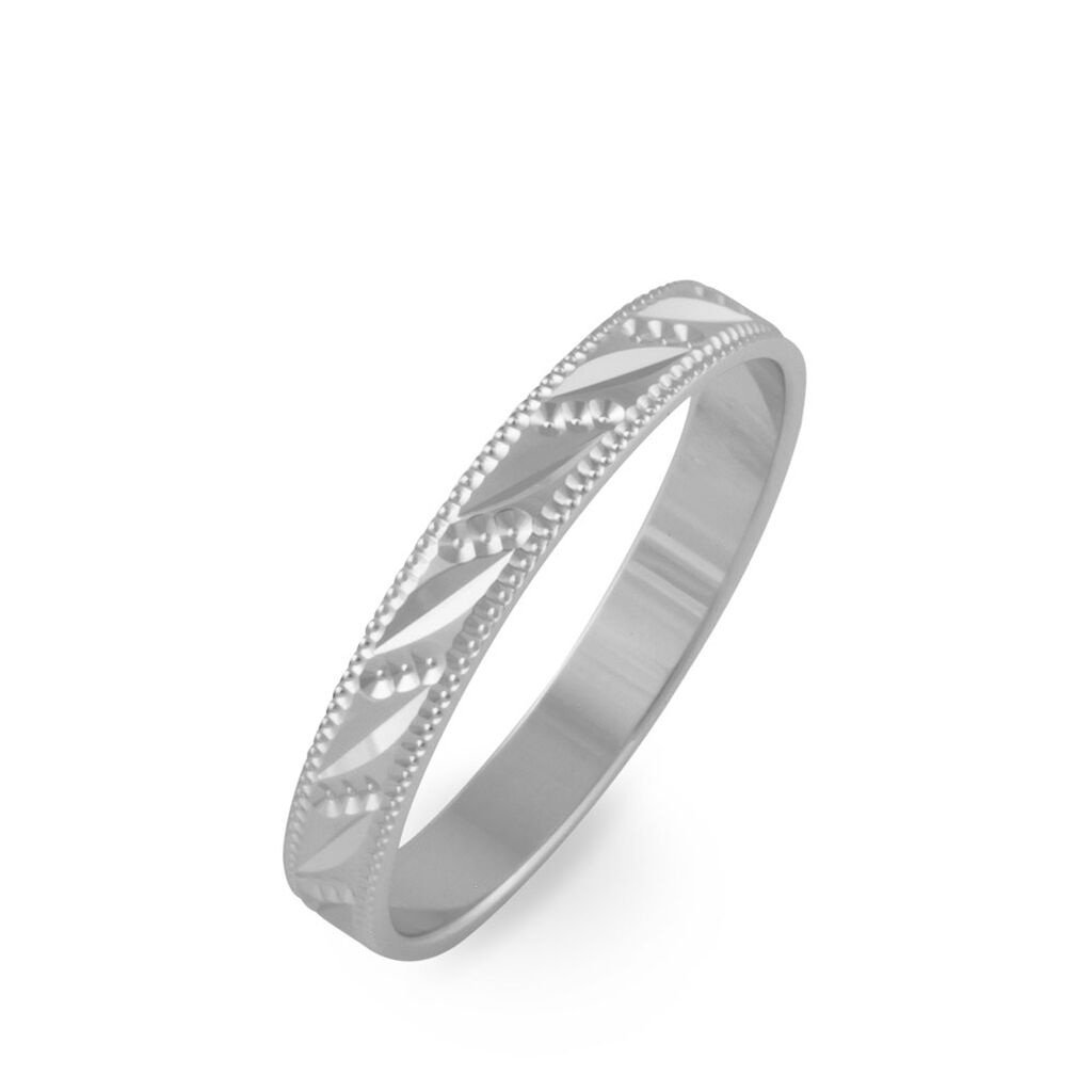 Alliance Eucleia Fantaisie Ruban Plat Or Blanc