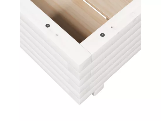 Jardinière bac lit surélevé bois blanche 50 x 50 x 45438 cm 02_0037633