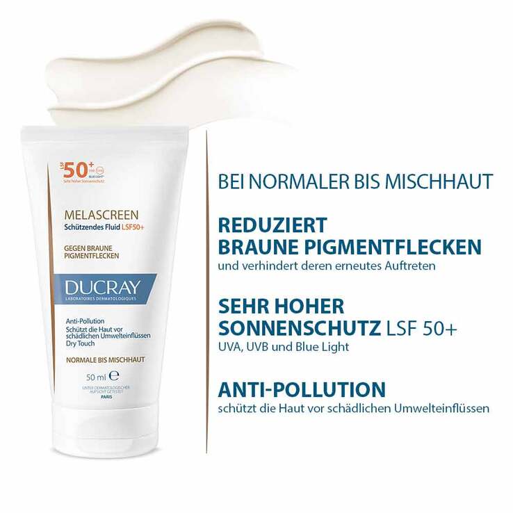 Ducray Melascreen schützendes Fluid SPF 50 + , 50 ml