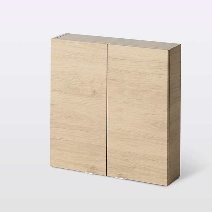 Armoire de salle de bains faible profondeur GoodHome Imandra bois chêne L.60 x H.60 x P.15 cm