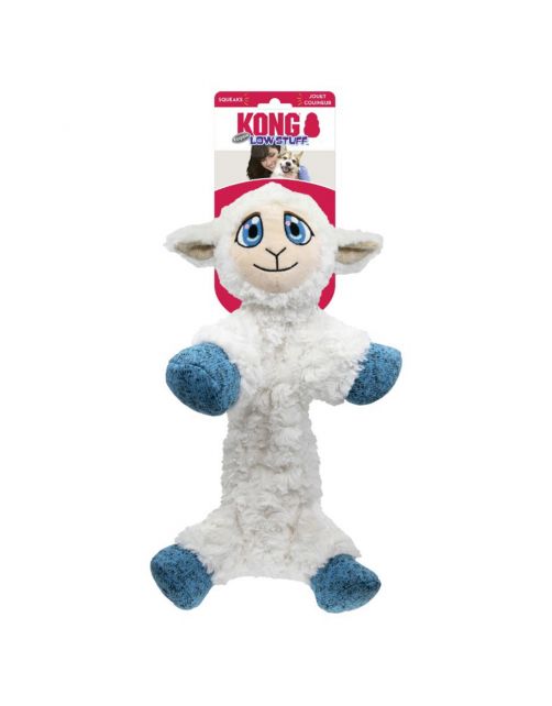 Kong Low Stuff Flopzie Lamb - Hondenspeelgoed - Wit Blauw M