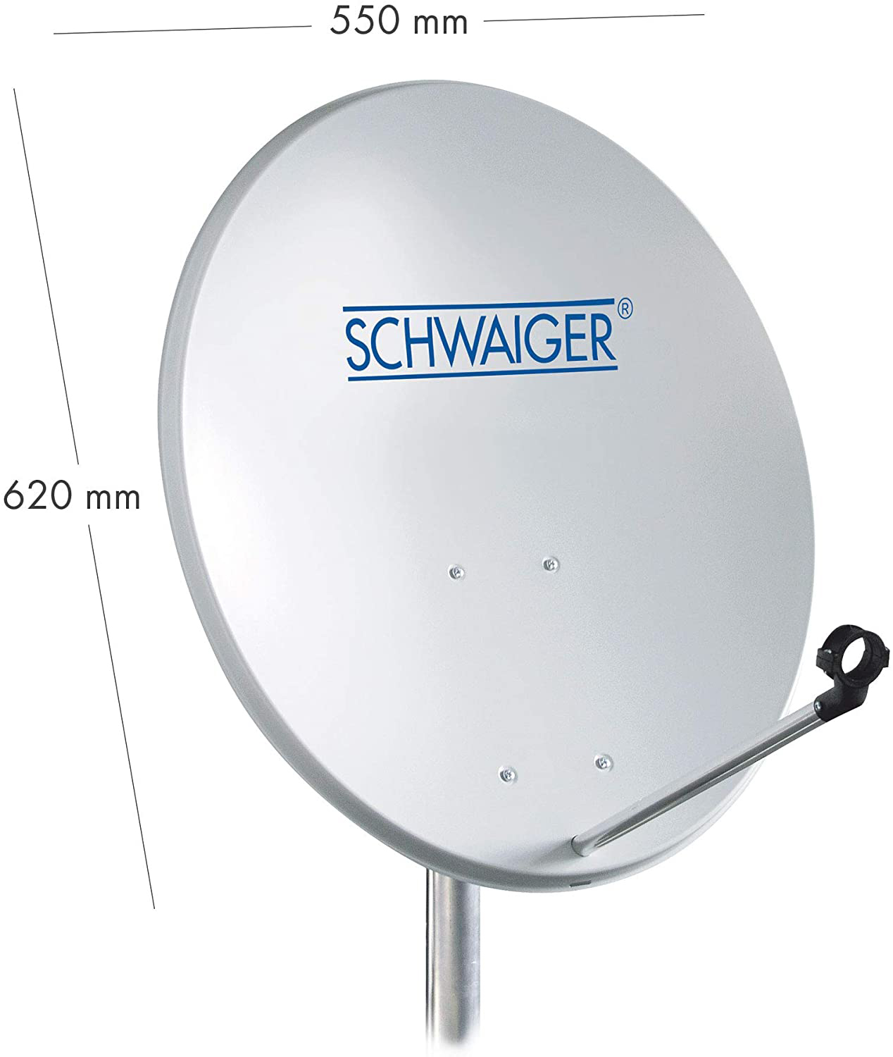 Schwaiger 714470 lichtgrijze 55 cm schotelset
