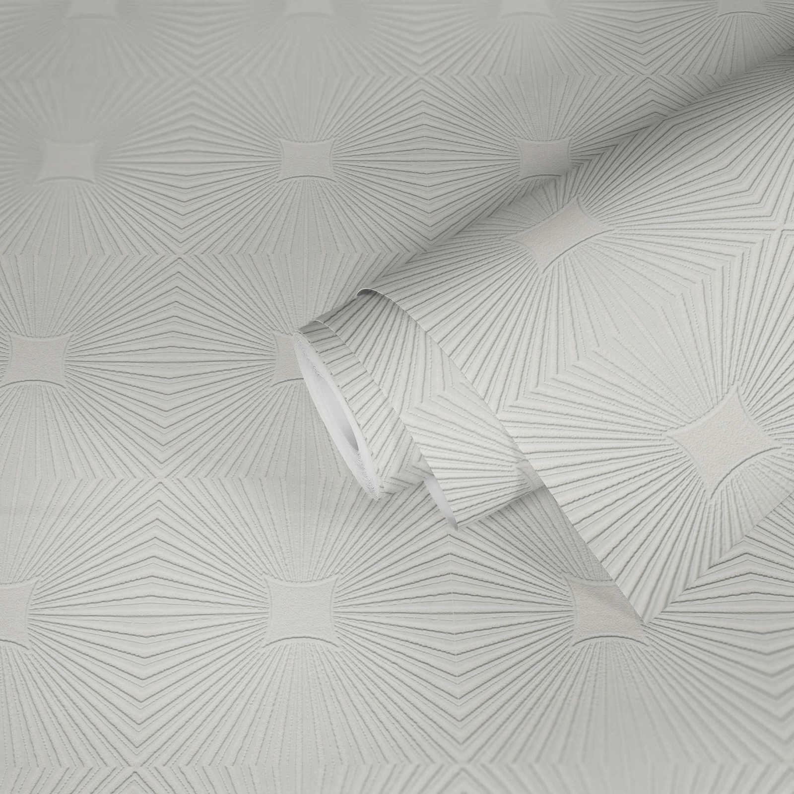 Papiertapete BLACK & WHITE - weiß - 10 Meter
