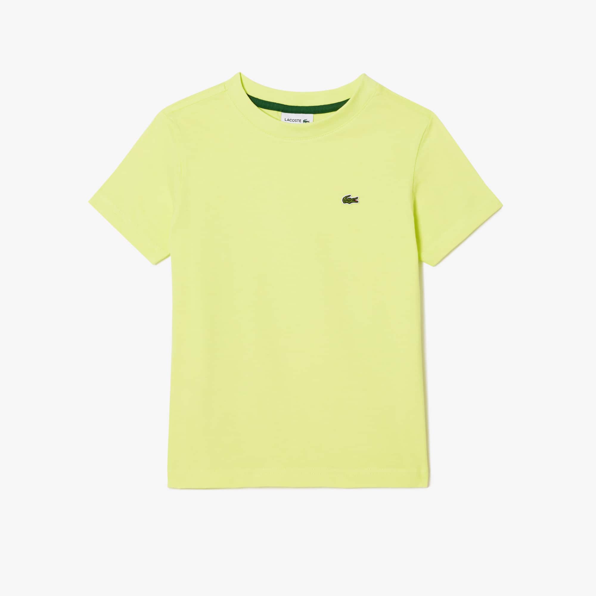 T-shirt uni en jersey de coton T-Shirts & Chemises - Jaune - Lacoste - Enfant