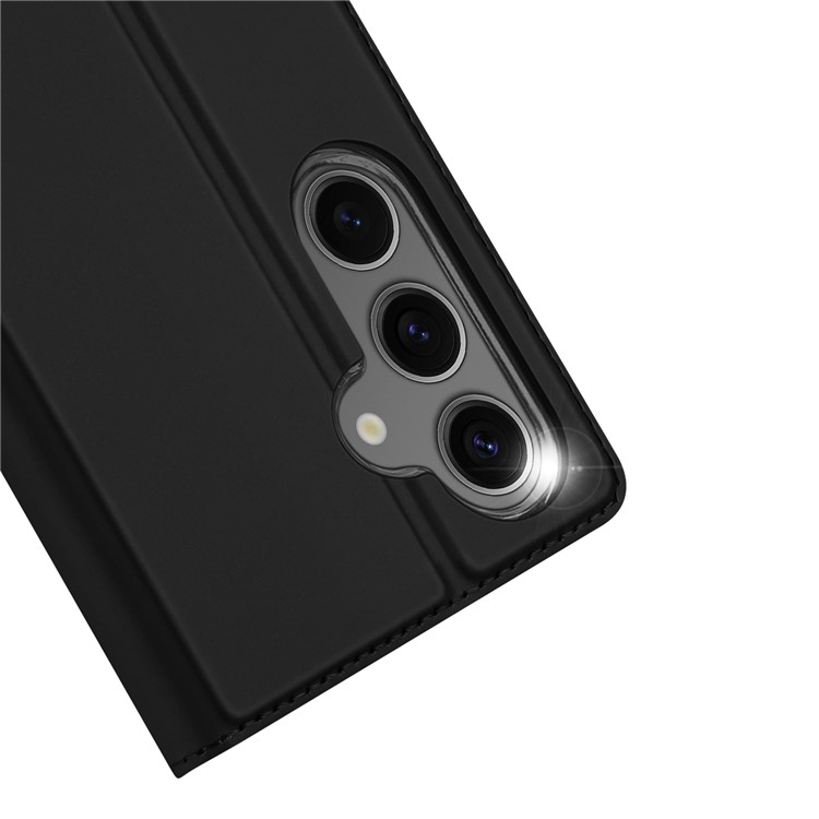 Samsung Galaxy S24 FE Flip Wallet Cover Leder Tasche - Schwarz