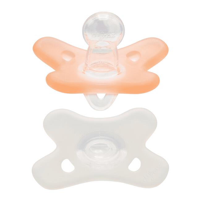 Difrax Fopspeen Natural Siliconen Blossom/Wit 0-6 Maanden