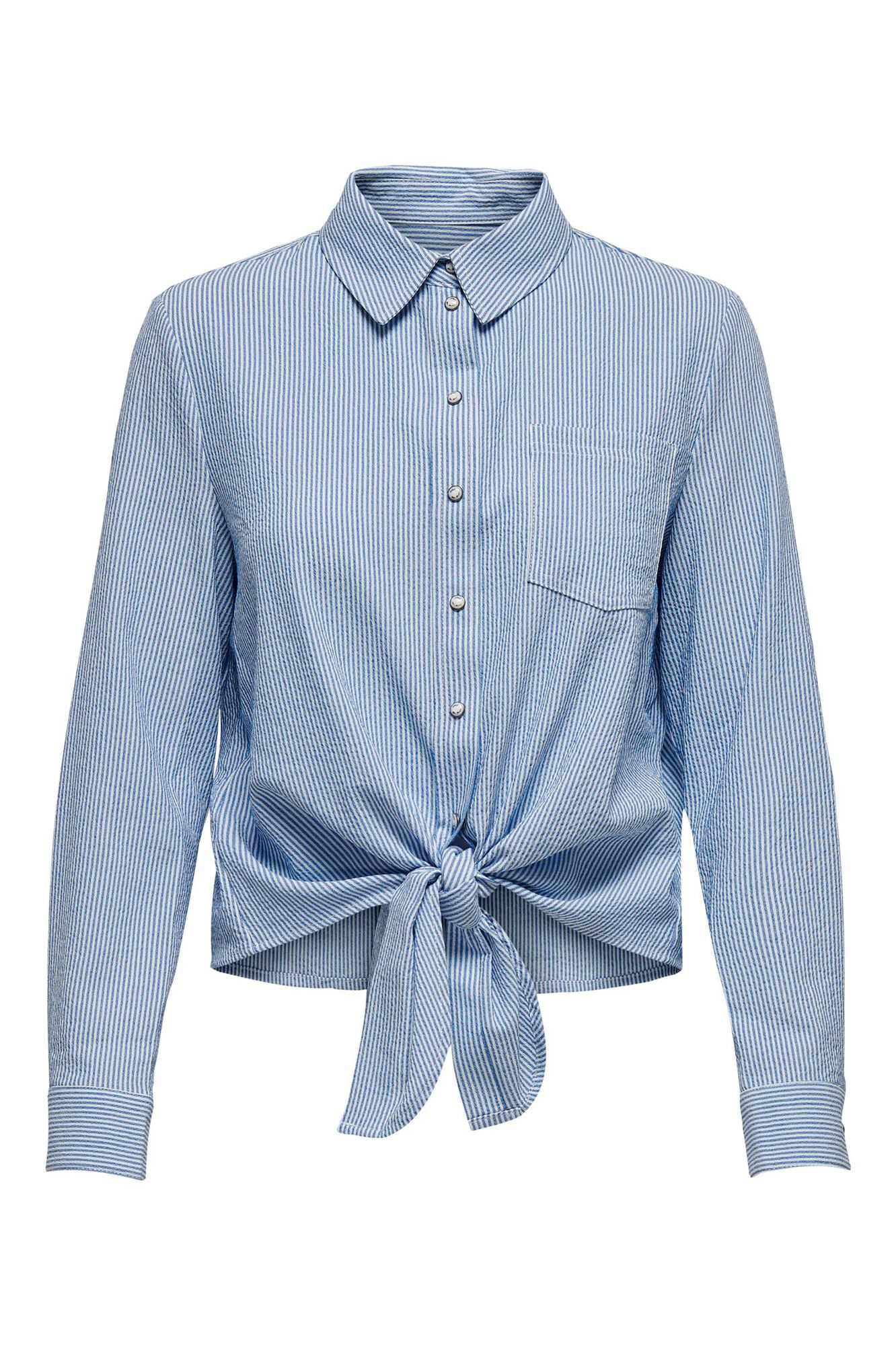camisa com laço no pescoço